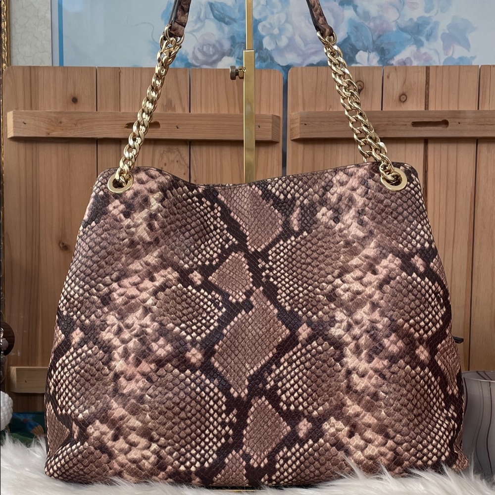Michael Kors Python Embossed Print Shoulder Bag w… - image 2